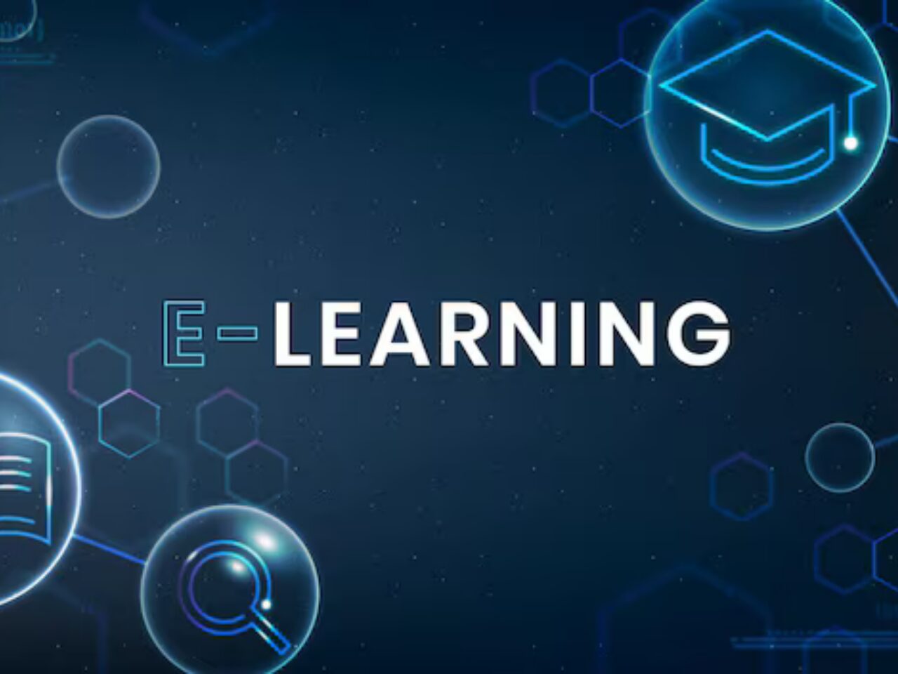 E learning education template vector technology ad banner 53876 125996