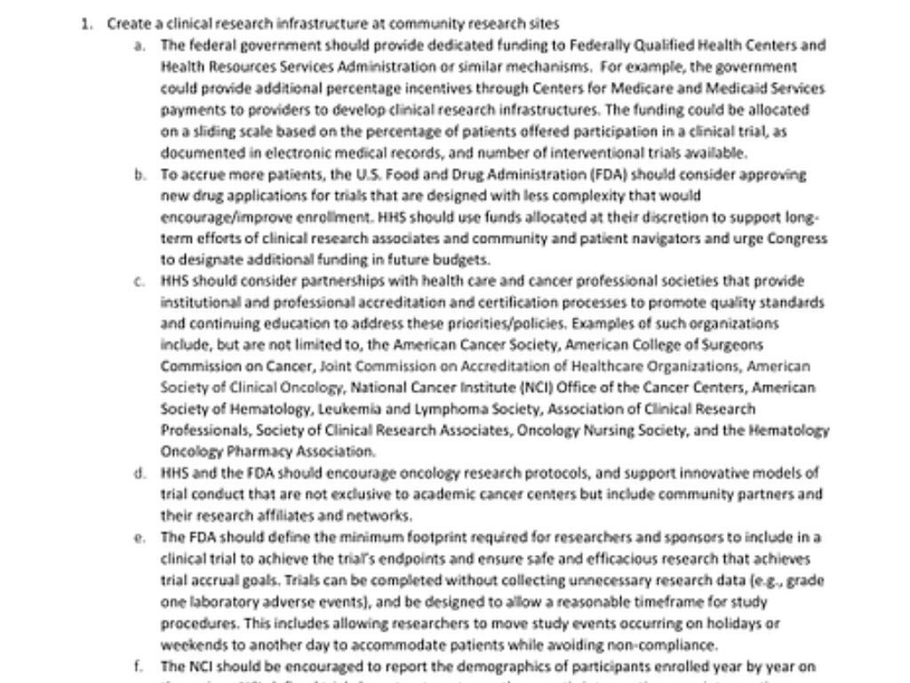AACI HHS Clinical Trial Diversity Policy Recommendations 08182022