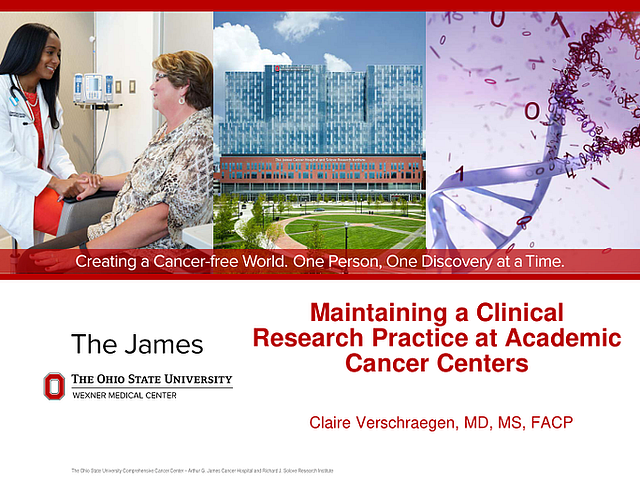 AACI Webinar Maintaining a Clinical Research Practice at an Academic Cancer Center