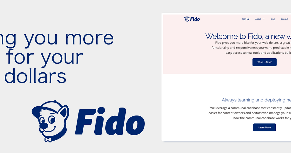Welcome to Fido. A new way to web. Get Fido App